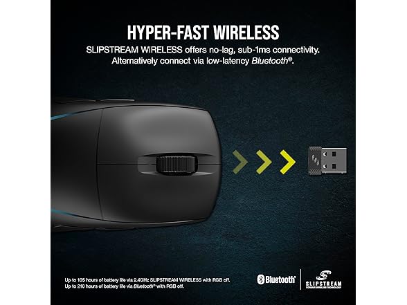 Corsair M75 Wireless RGB Gaming Mouse, Black