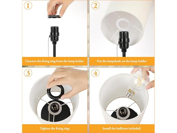 Lakumu  2 Sets Table Lamps with 2 USB, Black Metal