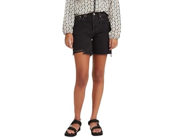 Levis Womens Premium 501 Mid Thigh Short