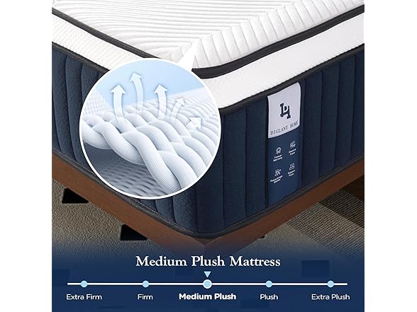 DIGLANT Hybrid Memory Foam Queen Mattress