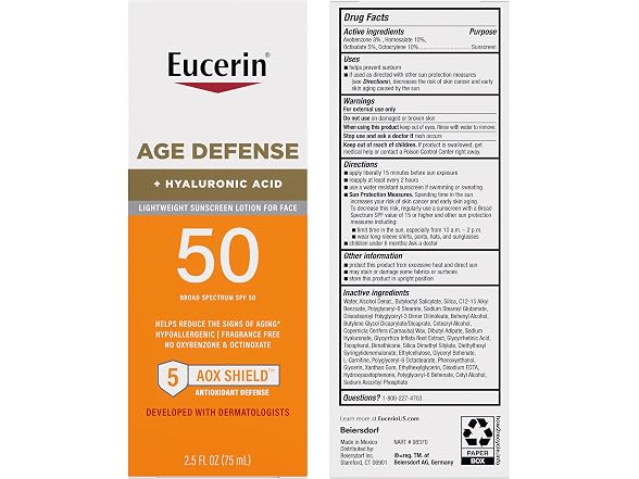 Eucerin Sun Age Defense Sunscreen SPF50 2.5oz
