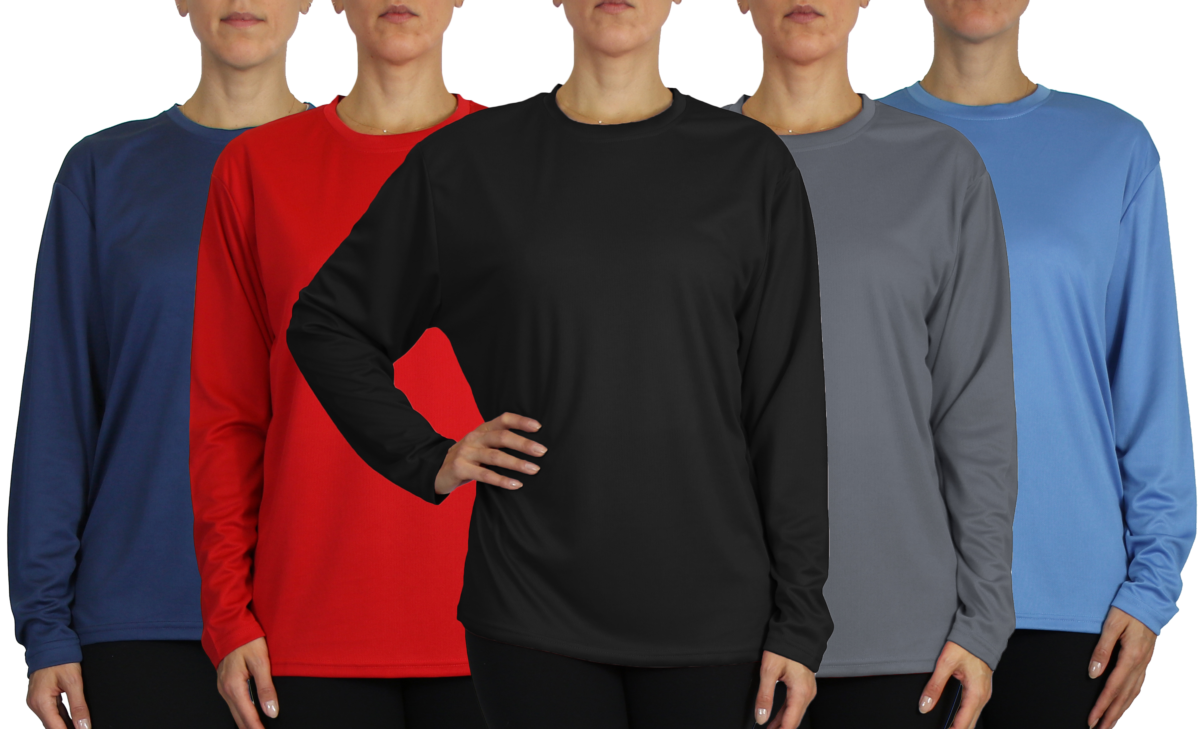 4Pk Womens L/S Performance T-Shirt - Gallery 21