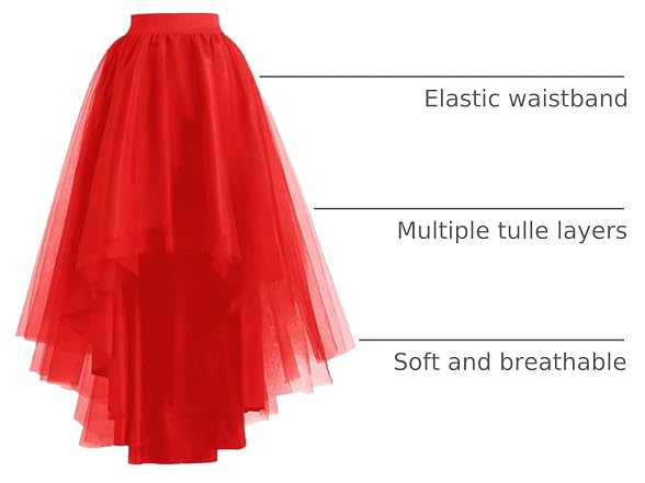 ROSE IN THE BOX Tulle Skirt Red