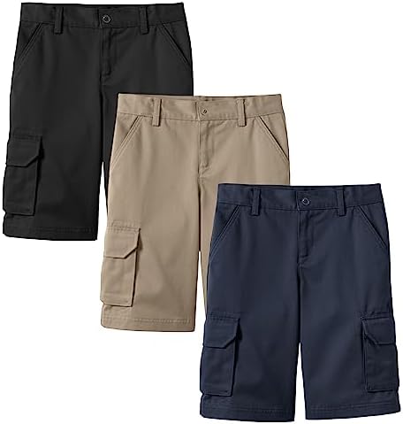 3PK Boys Stretch Cotton Cargo Shorts