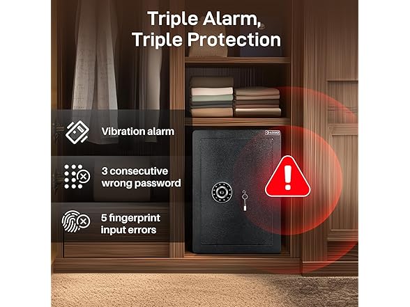 ADIMO Biometric Fireproof Safe 2.8 Cuft