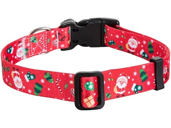 HQYDDMI Christmas Dog Collar with Santa Print