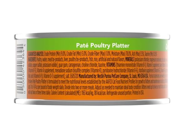 Friskies Wet Cat Food, Classic Pate Poultry Platte