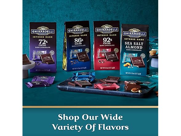 Ghirardelli Dark Sea Salt Almond Squares