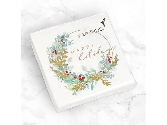 Happy Holidays, Napkins 80ct - Gallery 4