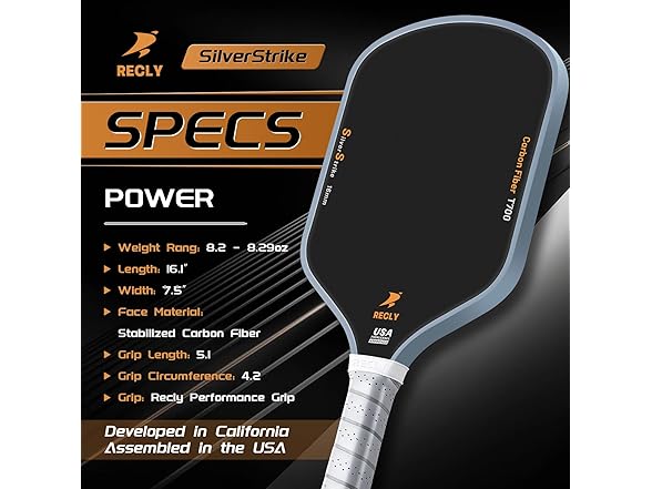 Pickleball Paddle,16MM Raw Carbon Fiber