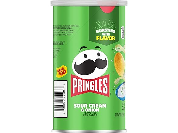 Pringles Sour Cream and Onion Potato Crisps 2.5oz
