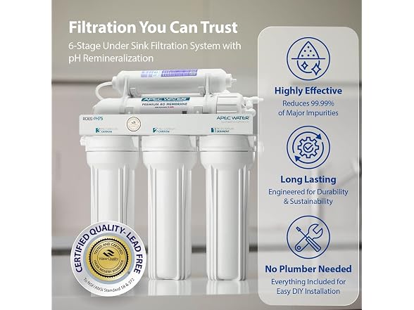 APEC 6-Stage Alkaline RO System 75 GPD