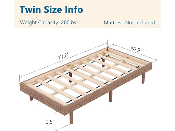 Dolonm Twin Size Floating Bed Frame