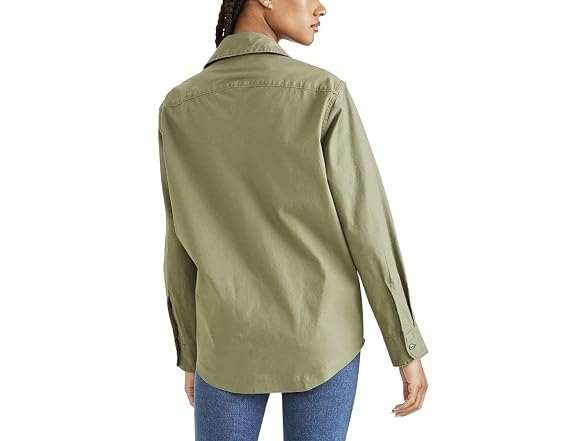 Dockers Women (L) Relaxed Long Sleeve Shirt Jacket