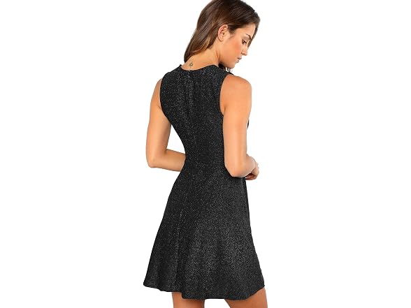 Didk Women (S) Sleeveless Line Flared Swing Dress