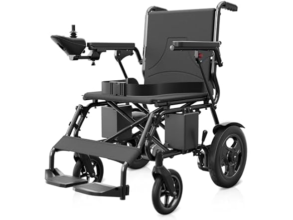 POWET Electric Wheelchairs for Adult, Foldable Lightweight  (Open Box)