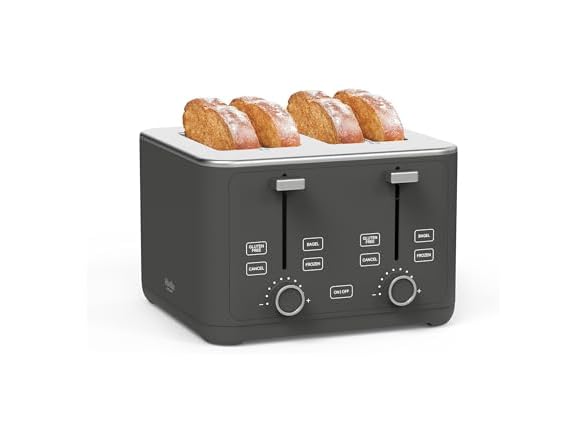 Martha Stewart 4-Slice Toaster Caviar Gray