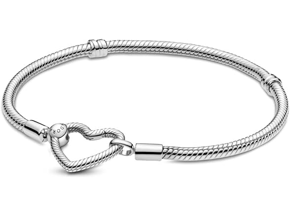 PANDORA Snake Sterling Silver Bracelet, Sz 17cm