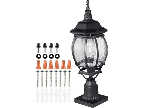 2 Pack Dusk to Dawn Outdoor Post Light, 20.87