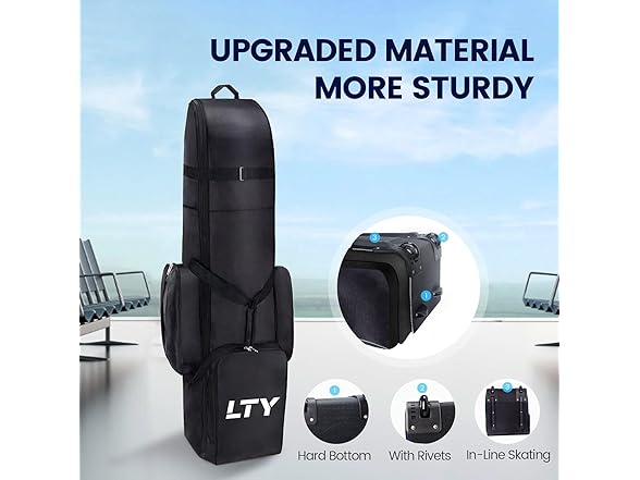 LTY Padded Golf Bags Airlines with Wheels