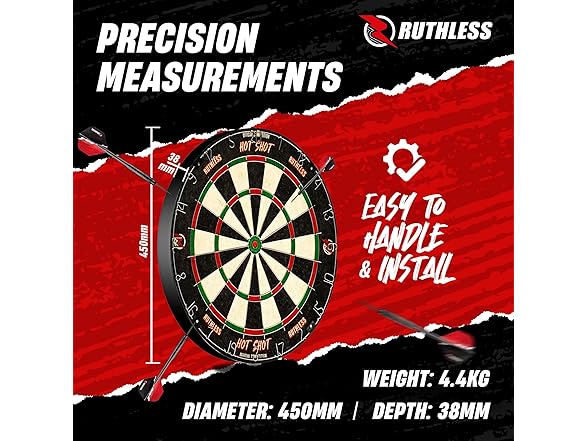 Ruthless Hot Shot Dart Board