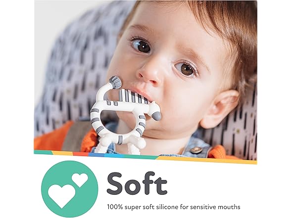 Nuby Geo Zoos Massaging Silicone Teether