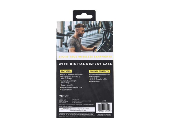 Elite Sport TWS Earbuds w/ Display Case