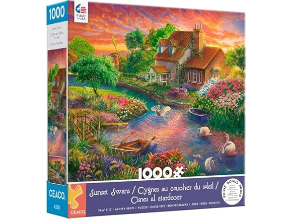 Ceaco- Sunset Swans 1000Pc Jigsaw Puzzle