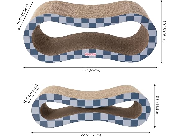 THE LICKER STORE Suvi 26" Modern Cardboard Infinity 2-in-1