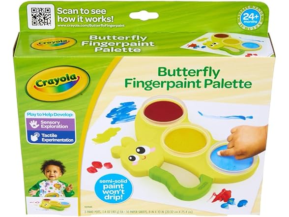 Crayola Butterfly Fingerpaint Pallette (3ct)