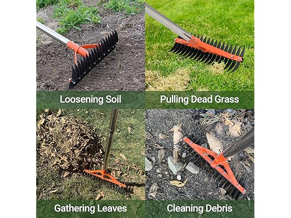 CKLT 18-Tine Thatch Rake 62.5in Handle