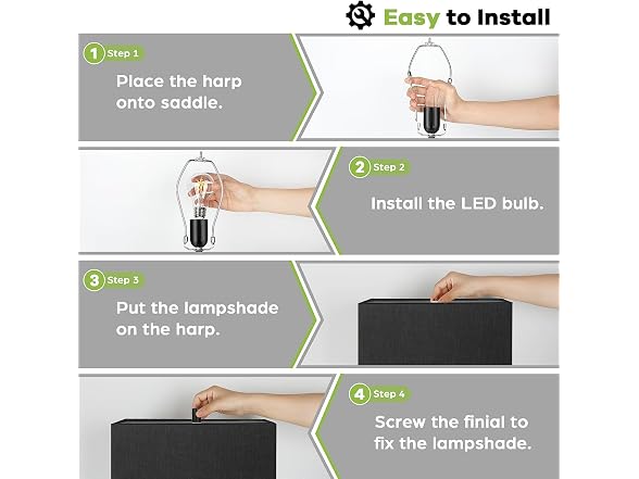 Set of 2 Touch Control Table Lamps with 2 USB Ports & AC Outlet, 3-Way Dimmable
