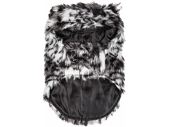 Pet Life ® Gray-Scale Tiger Fur Dog Coat