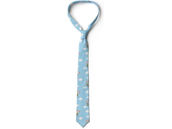 Ambesonne (3.7") Necktie Funny Monkey Parachutes