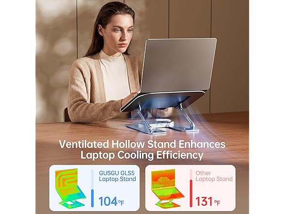 GUSGU 3-in-1 Wireless Charger and Laptop Stand - Gallery 7