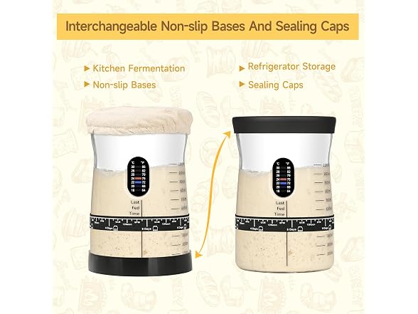 Sourdough Starter Jar Kit,50oz Wide