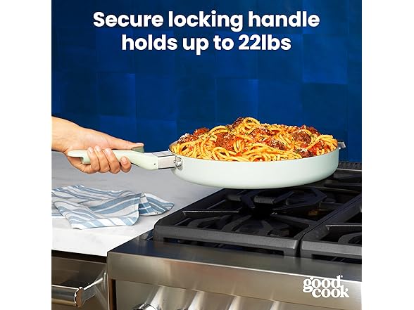 GoodCook Ceramic Cookware Set 5-Piece Sage Green