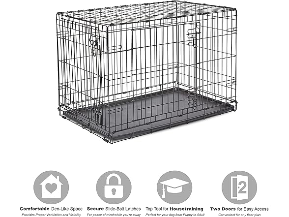New World Double Door Metal 36-In Crate