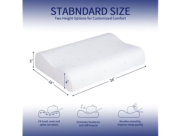 sleepwello Memory Foam Contour Pillow