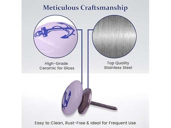 Metal Magician Cabinet Knobs Blue 6pc