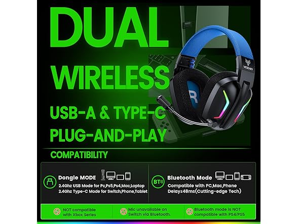 WESEARY Gaming Headset with Mic