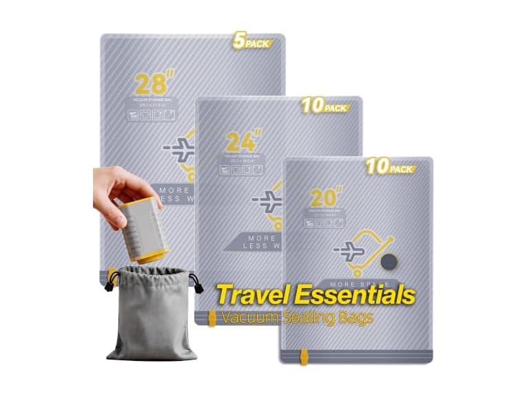 Viokei 25-Pack Vacuum Bags for Travel