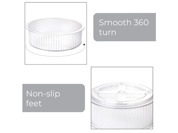 Smart Design Fluted Lazy Susan Turntable