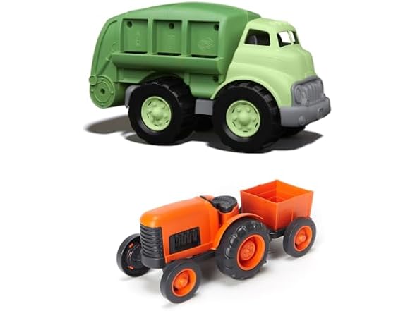 Green Toys Tractor & Recycle Truck Bundle