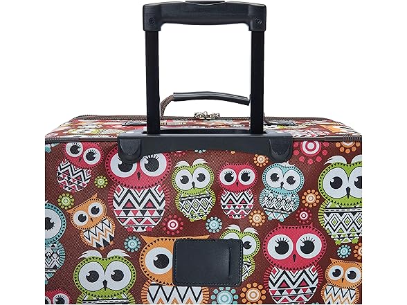 Rockland Vara Softside 3Pc Luggage Set, Owl