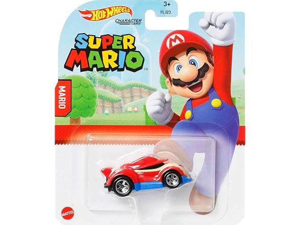 Hot Wheels Super Mario Character Cars Mario Vehicle 1/7