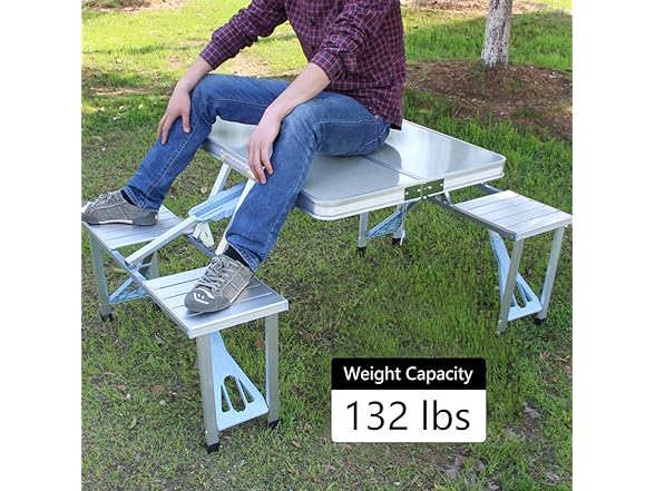 Bartonisen Bartonisen Folding Picnic Table Aluminu