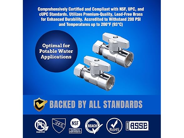 New Age America Stop Valve 1/2" 10pc