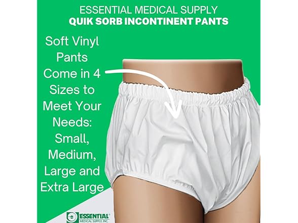 Essential Medical Reusable Vinyl Incontinent Pants 