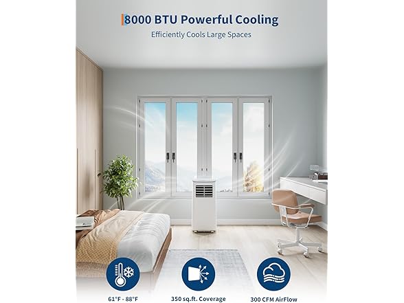 GarveeTech 8,000 BTUs Portable Air Conditioner